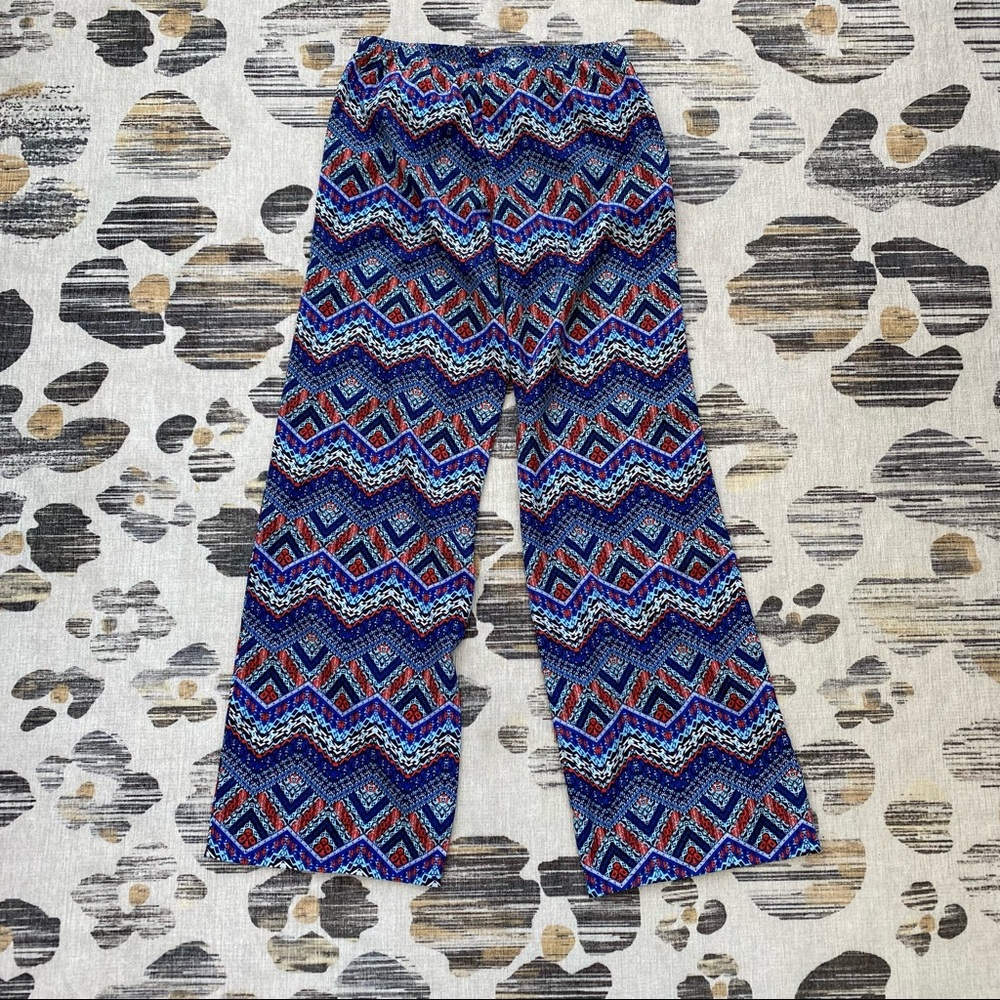 Blue Patterned Pants - Picture 2 of 4